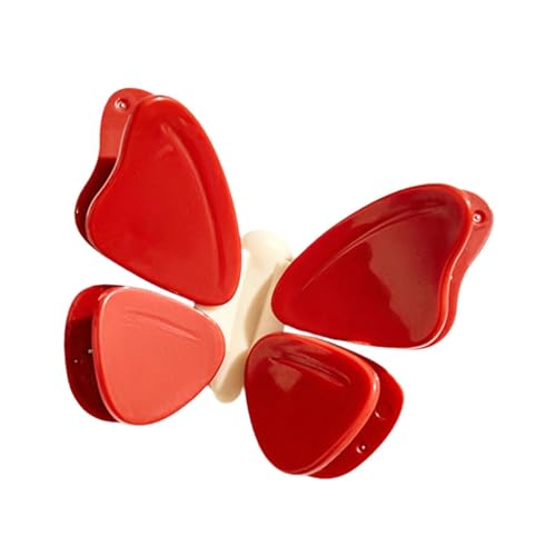 LeeQinersw 4 Stück Beutelverschluss Clip Schmetterling Snackbeutel Clip Aufbewahrungsclip Wellengriff Abnehmbar Aus PP für Vorratskammer Büro Kühlschrank, Rot LeeQinersw 4 Stück Beutelverschluss Clip Schmetterling Snackbeutel Clip Aufbewahrungsclip Wellengriff Abnehmbar Aus PP für Vorratskammer Büro Kühlschrank, Rot von LeeQinersw