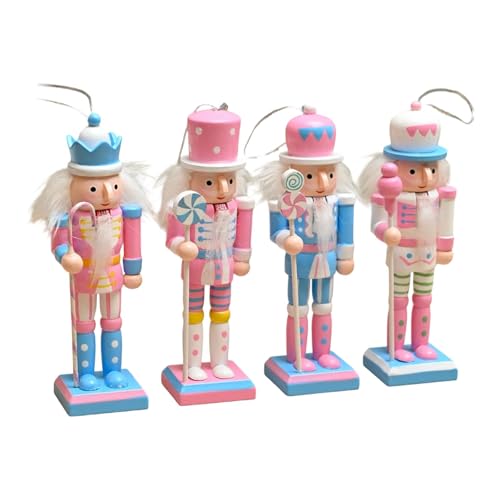 LeeQinersw 4 Stück Weihnachten Nussknacker Dekoration 5 Zoll Länge Feier Innen von LeeQinersw