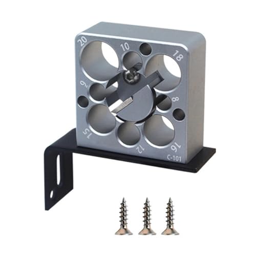 LeeQinersw Dübelmacher Als Dübellehre Und Hilfswerkzeug mit Verstellbarer Dübel Schneidplatte Aus Aluminiumlegierung für Heimwerker Und Diverse Holzprojekte Im, 1 Stück Ohne Bohrer LeeQinersw Dübelmacher Als Dübellehre Und Hilfswerkzeug mit Verstellbarer Dübel Schneidplatte Aus Aluminiumlegierung für Heimwerker Und Diverse Holzprojekte Im, 1 Stück Ohne Bohrer von LeeQinersw