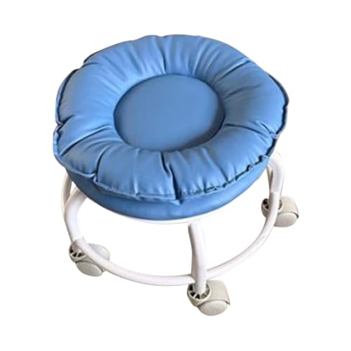 LeeQinersw Flexibler Drehhocker mit Rädern Ergonomisch Geformt Leicht zu Bewegen für Friseur Küchenbenutzung Hobbyraum, Blau LeeQinersw Flexibler Drehhocker mit Rädern Ergonomisch Geformt Leicht zu Bewegen für Friseur Küchenbenutzung Hobbyraum, Blau von LeeQinersw