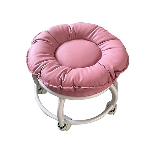 LeeQinersw Flexibler Drehhocker mit Rädern Ergonomisch Geformt Leicht zu Bewegen für Friseur Küchenbenutzung Hobbyraum, Rosa LeeQinersw Flexibler Drehhocker mit Rädern Ergonomisch Geformt Leicht zu Bewegen für Friseur Küchenbenutzung Hobbyraum, Rosa von LeeQinersw