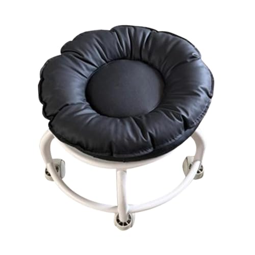 LeeQinersw Flexibler Drehhocker mit Rädern Ergonomisch Geformt Leicht zu Bewegen für Friseur Küchenbenutzung Hobbyraum, Schwarz LeeQinersw Flexibler Drehhocker mit Rädern Ergonomisch Geformt Leicht zu Bewegen für Friseur Küchenbenutzung Hobbyraum, Schwarz von LeeQinersw