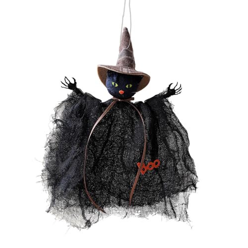 LeeQinersw Gruseliger Puppenanhänger für Die Halloween Dekoration Im Wohnzimmer, Schwarze Katze LeeQinersw Gruseliger Puppenanhänger für Die Halloween Dekoration Im Wohnzimmer, Schwarze Katze von LeeQinersw