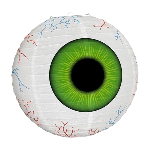 LeeQinersw Papierlaterne Als Halloween Laterne Gruseliges Hängeornament Partydekoration Und Festartikel mit Muster Als Blickfang für Gruselfeiern, GrÜn von LeeQinersw