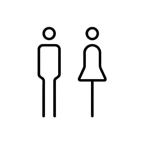 LeeQinersw Piktogramme für Toiletten, Set mit Mann und Frau, schwarz (schwarz) von LeeQinersw
