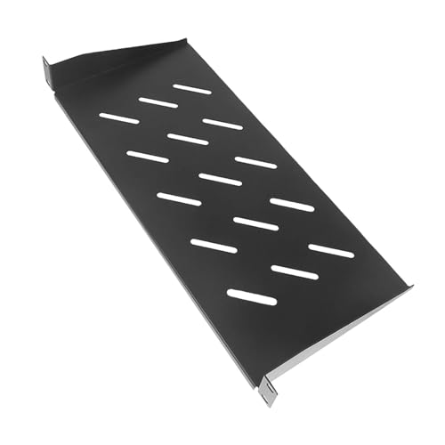 LeeQinersw Server Rack Regal, Robuster 1U Stahl Freischwinger Rack Montageträger für 19 Zoll Netzwerkgeräte, Tiefe 30 cm von LeeQinersw