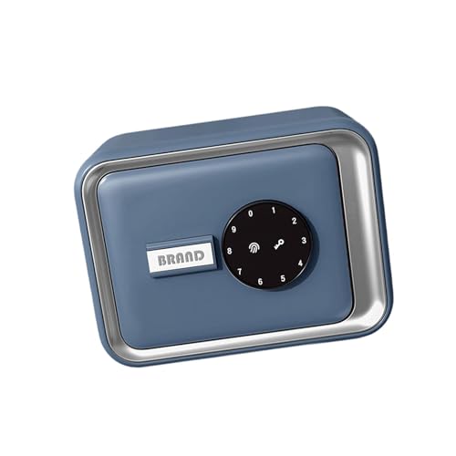LeeQinersw Sparbüchse für Kinder Elektronischer Tresor Und Geldautomat Spielzeug Geldkassette Und Münzbank mit Passwortsperre Und Fingerabdrucksensor für Kinder, Blau von LeeQinersw