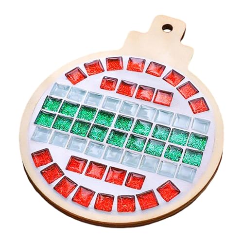 LeeQinersw Untersetzer Bastelset für Tassenuntersetzer Und Getränkeuntersetzer Als Tischdekoration EIN Bastelprojekt mit Holz Und Glassteinen für Die Gan, Kreis von LeeQinersw