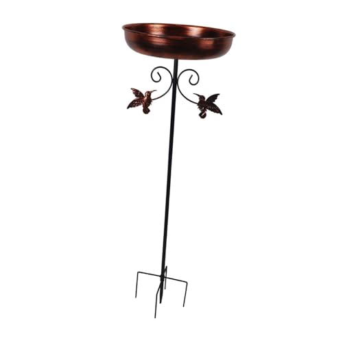 LeeQinersw Vogel Feeder Tablett Geschenk Outdoor mit Garten Stake Hinterhof Eisen Vogel Bad Schüssel von LeeQinersw