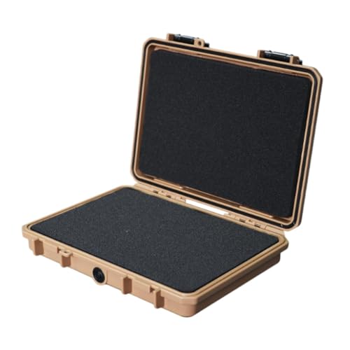 LeeQinersw Wasserdichte Hard Case Storage Box Leichte Ausrüstung Box Anti Impact Tool Box Organizer für Arbeitsplatz Outdoor Taschenlampe, Khaki von LeeQinersw