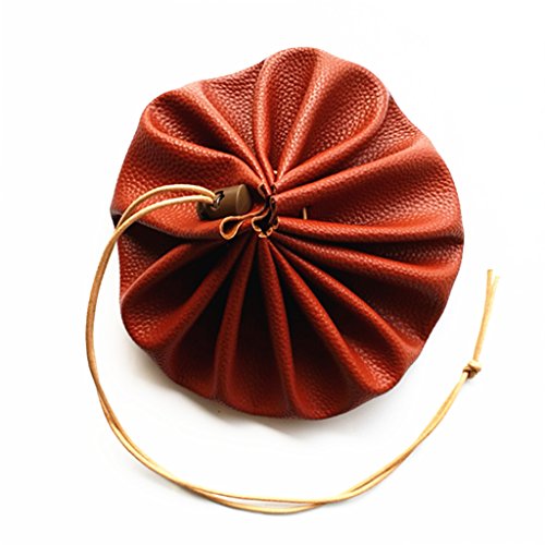 38,1 cm große Zundertasche aus Leder mit Kordelzug, Bushcraft Survival Camping Geschenk von Leeadwaey