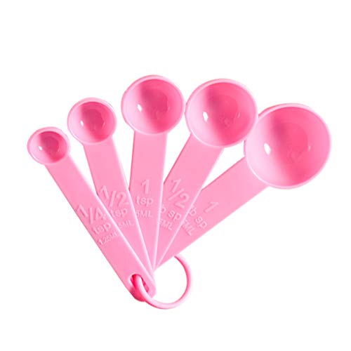 5 Stück Messlöffel Kunststoff Hotel Küche Zucker Mehl Gewürzschaufeln mit Skala Kochen Backen Zubehör Rosa 5 Stück Messlöffel Kunststoff Hotel Küche Zucker Mehl Gewürzschaufeln mit Skala Kochen Backen Zubehör Rosa von Leeadwaey