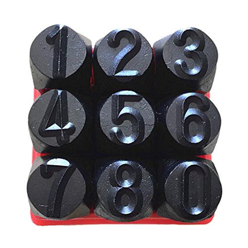 Alphabet Zahlen Stempel Buchstaben Stanzer Metall Leder Werkzeug Zahl 4 mm von Leeadwaey