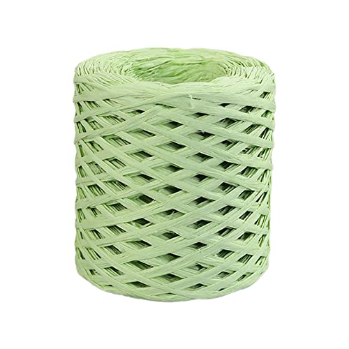 Bast-Papierband, 200 m, für Geschenkverpackungen, Weben, Hochzeit, Hellgrün, 200 m von Leeadwaey
