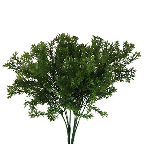Kunstpflanze aus Kunststoff, 6 Zweige, Petersilie, Gras, Hochzeitsdekoration von Leeadwaey