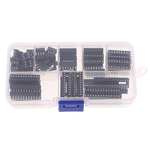 Leeadwaey 66 Stück zweireihige DIP IC-Buchse Adapter Sortiment Kit Löttyp von Leeadwaey