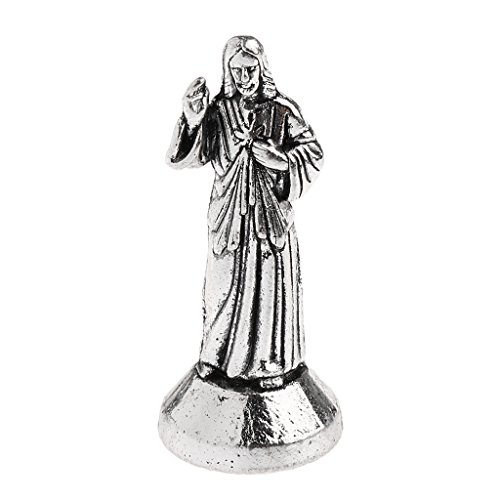 Mini-Figur Jesus, religiös, magnetisch, 5 cm, silberfarben von Leeadwaey