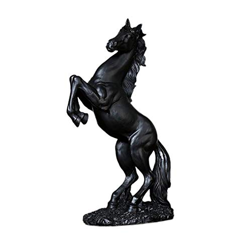 Pferd Statue Home Dekoration Skulptur Resin Modern Deko Figur schwarz von Leeadwaey