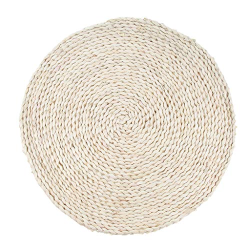 Leeadwaey Platzmatte, rund, Maisschäler, Strohgewebe, 50 cm, Beige, 1 Stück Leeadwaey Platzmatte, rund, Maisschäler, Strohgewebe, 50 cm, Beige, 1 Stück von Leeadwaey