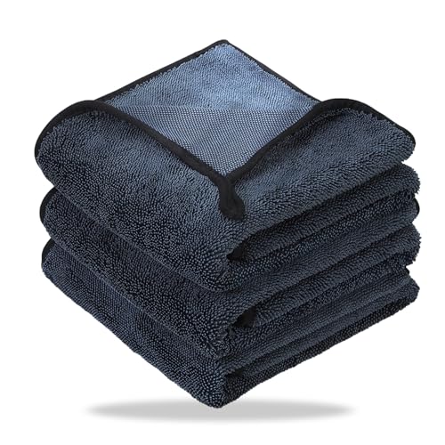 Leebey Shiny Wipes Bath XXL Trockentuch, Fast Dry Mikrofasertücher Auto, Putzen Poliertuch Reinigungstuch für Duschkabine, Küche, Glas und Spiegel (40x60cm, 3 Stück) von Leebey