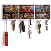 Magnet Schlüsselbrett Magnetpok "Mauer" 10x30cm, 6 Magnete - Schlüsselboard Ohne Haken Magnetboard Mit Bild von LeefvonRoenn