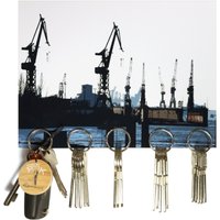 Schlüsselbrett „Kräne Sw"/Geschenkidee Als Geburtstagsgeschenk, Einzugsgeschenk Oder Zu Weihnachten Personalisierte Geschenke von LeefvonRoenn