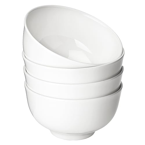 Leegg Müslischalen Porzellan 4-teiliges Schüsseln Suppenschalen Dessertschüssel Salatschüssel (Weiß) von Leegg