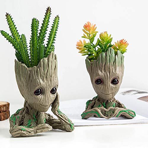 Leegicst Groot Treeman Pflanzer Blumentopf - Flower Tree Man für Pflanzen crood Blumentopf - Stiftköcher Crafts Figur Wohnkultur(B) von Leegicst