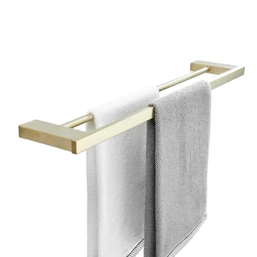Leekayer Handtuchhalter Doppelstange Gold Finish 60 cm Handtuchhalter für Badezimmer Küche Wandmontage von Leekayer