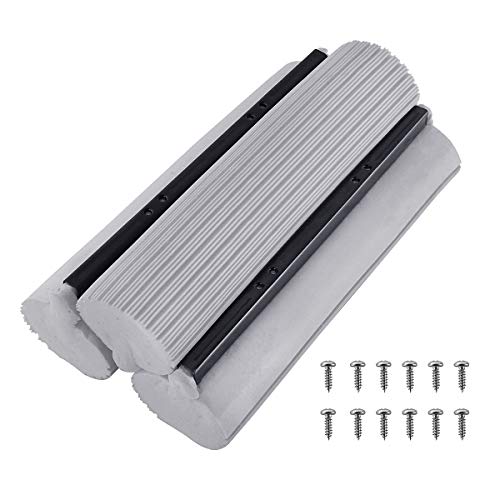 Leekerry PVA Doppelrollenschwamm-Bodenwischer mit super saugfähigem und rostfreiem Griffgriffmopp Größe: 43,3 （in） oder 57,1 （in） (Grauer Moppkopf 3 St. （27cm）) von Leekerry