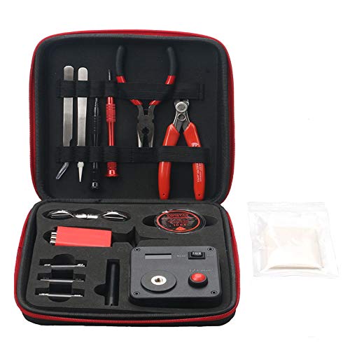Leeko Spule DIY Werkzeug Kit V3, Wickelzubehör-Set mit Wickelhilfe (V4) /Mini Ohm Reader/Pinzette/Hitzebeständige Draht mit Linoleum-Papier von Leeko