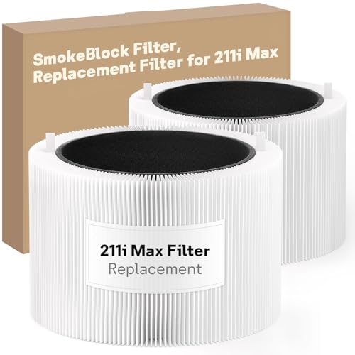 Leemone Blue Pure 211i Max SmokeBlock Filter Ersatz kompatibel mit Blue Pure 211i Max Luftreiniger, vergleichbar mit Teil #F2MAX von Leemone