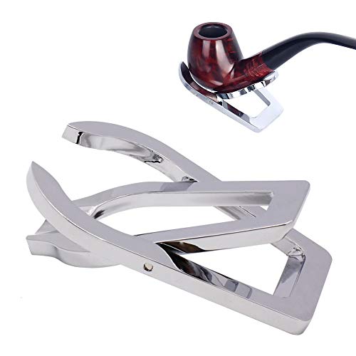Leen4You Zigarrenhalter Rack tragbar faltbar Edelstahl Tabak Pfeife Ständer Kit Set Silber von Leen4You