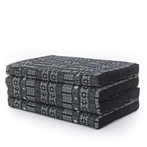 Leewadee Klappmatratze Gästebett Klappbar Auto Matratze Gästematratze Klappbar Faltbare Matratze, Kapok, 200 x 70 cm, Schwarz von Leewadee