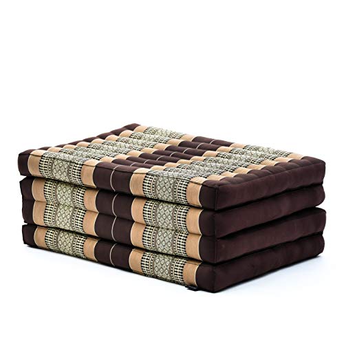 Leewadee Klappmatratze Gästebett Klappbar Auto Matratze Gästematratze Klappbar Faltbare Matratze, Kapok, 200 x 70 cm, Braun von Leewadee