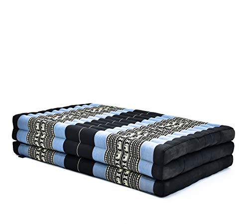 Leewadee Klappmatratze Gästebett Klappbar Auto Matratze Gästematratze Klappbar Faltbare Matratze Extrabreit, Kapok, 200 x 100 cm, Blau von Leewadee