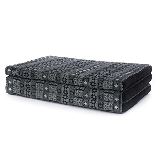 Leewadee Klappmatratze Gästebett Klappbar Auto Matratze Gästematratze Klappbar Faltbare Matratze Extrabreit, Kapok, 200 x 100 cm, Schwarz von Leewadee