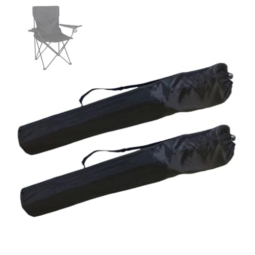 Leewoth 2 x Campingstuhl-Ersatztasche, faltbarer Campingstuhl-Tragetasche, Outdoor-Ausrüstungstasche, Schwarz (Stuhl ist nicht im Lieferumfang enthalten) von Leewoth