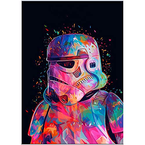 Leezeshaw 5D-Diamant-Malerei nach Zahlen, Star Wars, Vollbohrung, Strass-Stickerei, Bild, Kunsthandwerk für Heimdekoration – Soldat von Leezeshaw