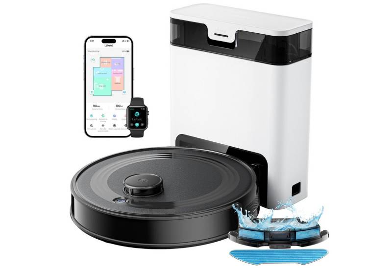 Lefant Nass-Trocken-Saugroboter M2Pro Saugroboter mit Absaugstation Selbstreinigend, 6000Pa, 60 Tage, mit Beutel, mit Wischfunktion und Absaugstation, Selbstreinigend, Teppicherkennung Lefant Nass-Trocken-Saugroboter M2Pro Saugroboter mit Absaugstation Selbstreinigend, 6000Pa, 60 Tage, mit Beutel, mit Wischfunktion und Absaugstation, Selbstreinigend, Teppicherkennung von Lefant