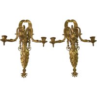 Paar Wandlampen ~ Bronze French Empire Style Antik Exzellenter Zustand 3 Armkerze Paar Wandlampen ~ Bronze French Empire Style Antik Exzellenter Zustand 3 Armkerze von LefflersAntiques