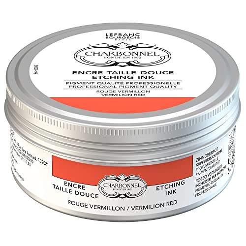 Charbonnel Kupferdruckfarben, hochpigmentierte Tiefdruckfarbe, ausgezeichnete Lichtechtheit, Vegan, lebendige Farben, alterungsbeständig, 200ml Topf - Zinnoberrot Charbonnel Kupferdruckfarben, hochpigmentierte Tiefdruckfarbe, ausgezeichnete Lichtechtheit, Vegan, lebendige Farben, alterungsbeständig, 200ml Topf - Zinnoberrot von Lefranc Bourgeois