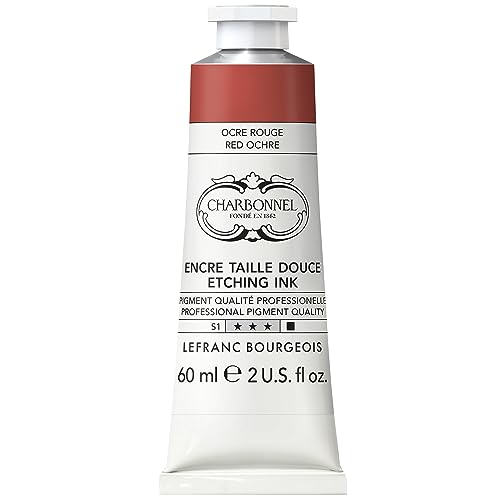 Charbonnel Kupferdruckfarben, hochpigmentierte Tiefdruckfarbe, ausgezeichnete Lichtechtheit, Vegan, lebendige Farben, alterungsbeständig, 60ml Tube - Rotocker von Lefranc Bourgeois