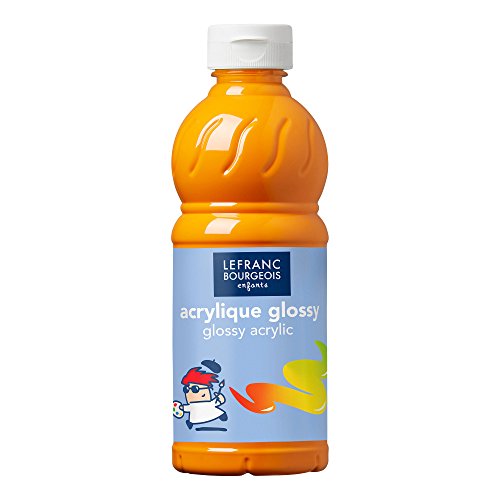 Lefranc Bourgeois 188301 Glossy Kinder - Acrylfarbe, gebrauchsfertige flüssige Acrylfarbe, glänzend und wasserfest, Ideal auf Papier, Karton, Holz, Gips, Metall, Plastik, 500ml Flasche - Goldgelb Lefranc Bourgeois 188301 Glossy Kinder - Acrylfarbe, gebrauchsfertige flüssige Acrylfarbe, glänzend und wasserfest, Ideal auf Papier, Karton, Holz, Gips, Metall, Plastik, 500ml Flasche - Goldgelb von Lefranc Bourgeois