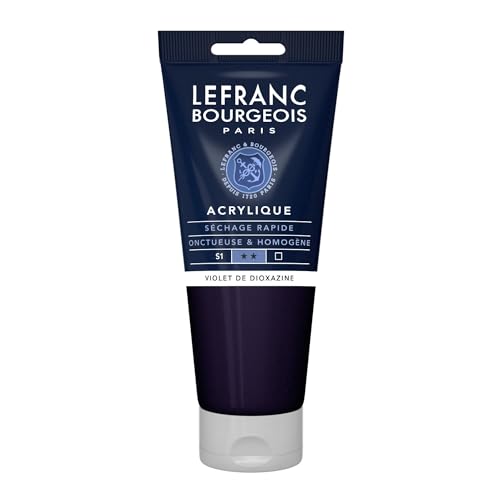 Lefranc Bourgeois 300364 Fine Acrylfarbe - Dioxazine Violett, 200ml Tube, cremige Acrylfarbe auf Wasserbasis, schnell trocknend, lichtecht, wasserfest von Lefranc Bourgeois