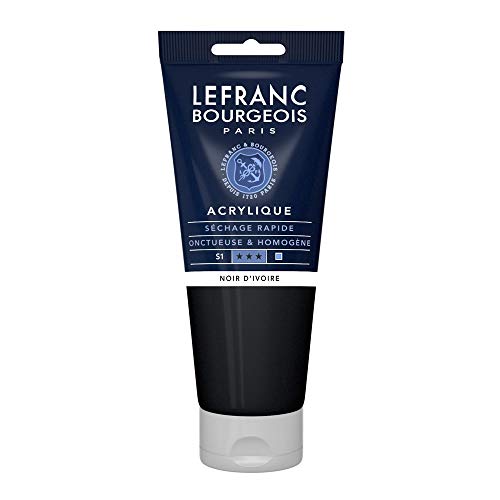 Lefranc Bourgeois 300374 Fine Acrylfarbe - Elfenbeinschwarz, 200ml Tube, cremige Acrylfarbe auf Wasserbasis, schnell trocknend, lichtecht, wasserfest Lefranc Bourgeois 300374 Fine Acrylfarbe - Elfenbeinschwarz, 200ml Tube, cremige Acrylfarbe auf Wasserbasis, schnell trocknend, lichtecht, wasserfest von Lefranc Bourgeois