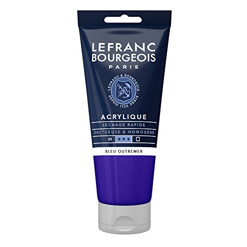 Lefranc Bourgeois 300460 feine Acrylfarbe, hochpigmentiert, gute Deckkraft, cremige homogen Textur, alterungsbeständig, lichtecht, 80ml Tube - Ultramarinblau von Lefranc Bourgeois