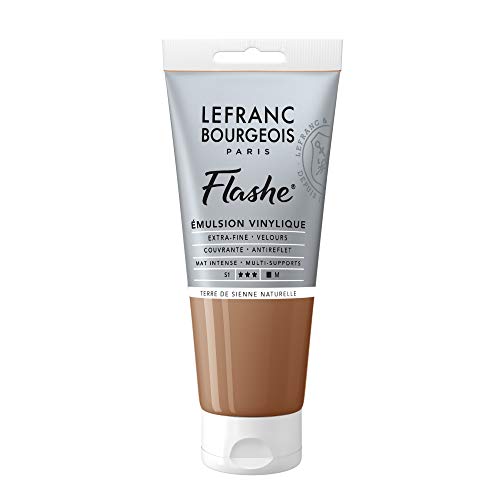 Lefranc Bourgeois 300599 Flashe Acrylfarbe & Vinylfarbe, hochpigmentiert, elastisch, lichtecht, alterungsbeständig, matt, für den Innen- & Außenbereich, 80ml Tube - Siena Natur von Lefranc Bourgeois