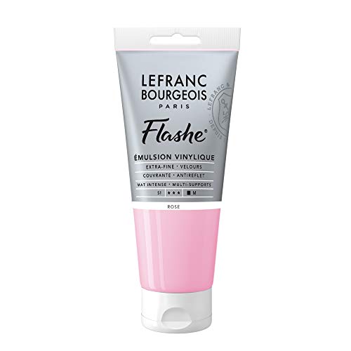 Lefranc Bourgeois 300609 Flashe Acrylfarbe & Vinylfarbe, hochpigmentiert, elastisch, lichtecht, alterungsbeständig, matt, für den Innen- & Außenbereich, 80ml Tube - Rosa von Lefranc Bourgeois