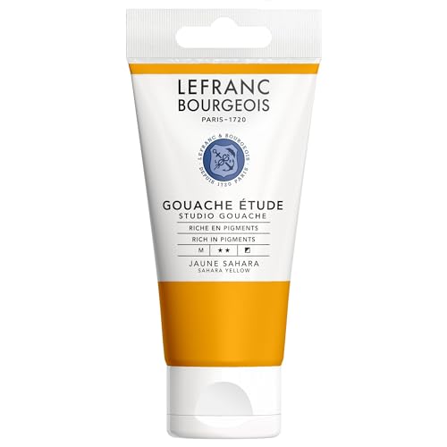 Lefranc & Bourgeois 301924 Studio Gouache, kräftige, lichtbeständig, deckend Farben in der 80ml Tube - Sahara Gelb von Lefranc Bourgeois